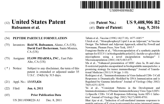 Flow Pharma patent